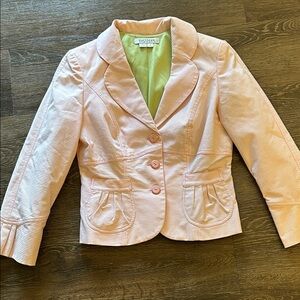 Kay Unger Peach Blazer with lime green Lining
